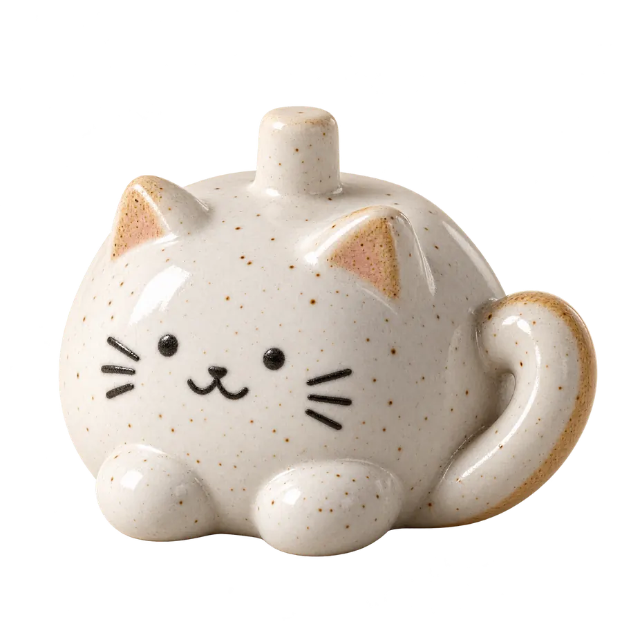 Ceramic cat whisk keeper